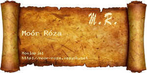 Moór Róza névjegykártya