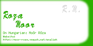 roza moor business card
