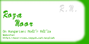 roza moor business card